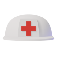 rescue worker’s helmet