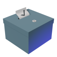 ballot box with ballot