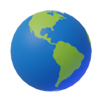 globe showing Americas