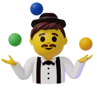 man juggling