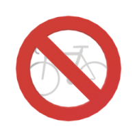 no bicycles
