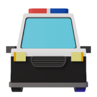 oncoming police car